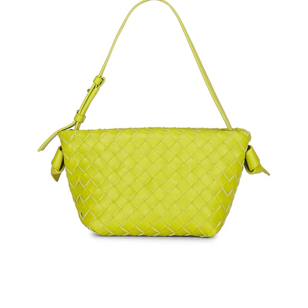 Bottega Veneta Tie Shoulder Bag Yellow Acid Green